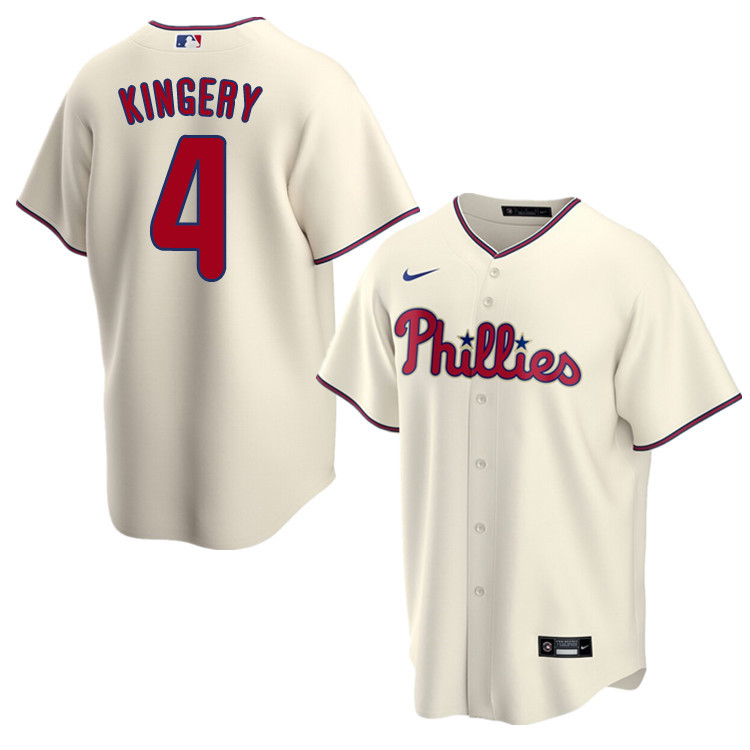 Nike Men #4 Scott Kingery Philadelphia Phillies Baseball Jerseys Sale-Cream